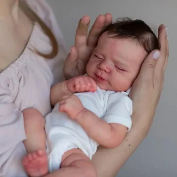 19-Дюймовая 3D-кожа с видимыми венами 48 см Мягкий на ощупь силикон Sleeping Art Reborn Baby Doll Игрушка для девочки Реалистичный подарок ребенку на день рождения