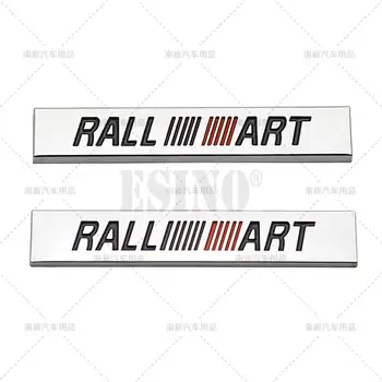 2 x Автомобильный Стайлинг 3D Ralliart Металл Хром Цинковый Сплав Эмблема Значок Кузова Наклейка Термоаппликации Клейкий Значок для Mitsubishi Lancer EX EVO