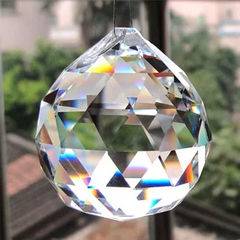 20 мм прозрачные хрустальные осветительные шары, призмы, подвесной декор для свадебного занавеса, новинка