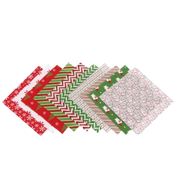 20 шт Рождественской лоскутной ткани для скрапбукинга, Мелкой ткани с цветочным рисунком, Хлопчатобумажного рукоделия
