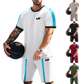 2023 Весенне-осенняя мужская новая рубашка поло высокого качества с коротким рукавом, мужской модный комплект для улицы с принтом Tr