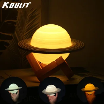 3D Сатурн Лампа Ночник Декор спальни Кран Лунный Свет 16 Цветная Перезаряжаемая Ночная лампа Сатурн Лампа Детская Прикроватная Тумбочка