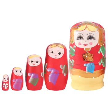 5 шт. Матрешки Декор для девочек мультяшная игрушка, укладывающая ребенка в гнездо