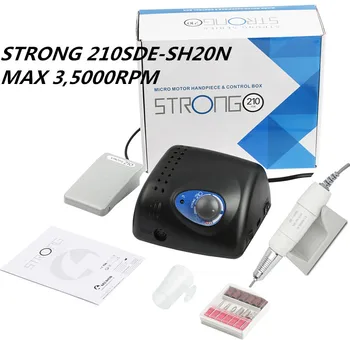 65 Вт Strong 210 SDE-SH20N Бесщеточные дрели для ногтей, маникюрный станок для педикюра, электрические пилочки Strong 35000 об/мин