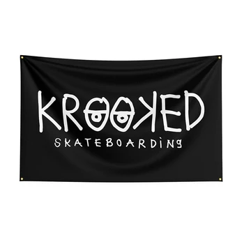 90x150 см Флаг Krookeds, баннер для скейтбордов из полиэстера с принтом для декора 1