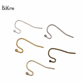 BoYuTe (100 шт. / лот) Толщина 0,5 мм, металл, латунь, 12 * 21 мм, Простые аксессуары для ушных крючков, Детали для сережек ручной работы, материалы
