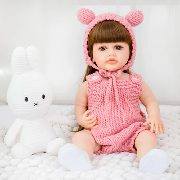 KEIUMI 55 см Розовая бейсболка Betty Силиконовые игрушки Reborn Baby Doll Подарки на День рождения ко Дню защиты детей
