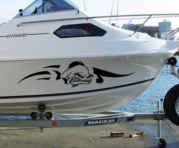 Large Size Fish Boat Stickers Waterproof Sticker boat Decal Vinyl Art Pattern Cruise Body Stickers наклейки на лодку катер