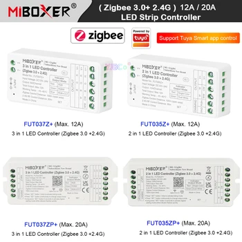 Miboxer (Zigbee 3,0 + 2,4 Г) 2 в 1 Двойной белый одноцветный диммер световой ленты 3 в 1 Контроллер светодиодной ленты RGBW RGBCCT RGB Tuya app