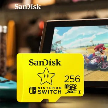 SanDisk Nintendo Switch Лицензированная Карта Micro SD 64 ГБ 128 ГБ 256 ГБ 400 ГБ 512 ГБ Карта памяти U3 4K Ultra HD 100 МБ / с. TF Флэш-карта
