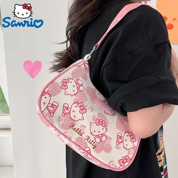 Sanrio Hello Kitty Kuromi Melody, розовая сумка-бродяга, женская маленькая сумочка, милая сумка через плечо для подружки, именинницы