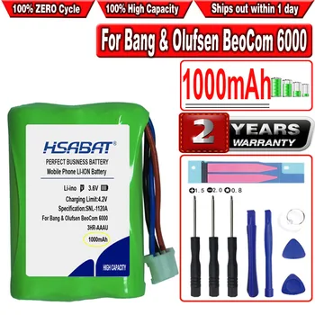 Аккумулятор HSABAT 1000mAh для телефона Bang & Olufsen BeoCom 6000 Новый Литий-ионный 3HR-AAAU 70AAAH3BMXZ T373
