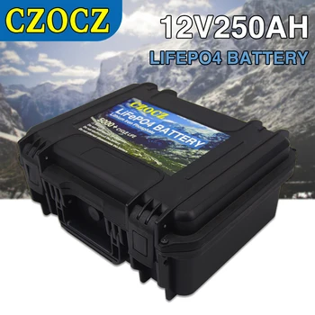 Аккумулятор LiFePO4 12 В Емкостью 250 Ач, встроенный в блок литий-железо-фосфатных элементов BMS Для замены большей части резервного источника домашнего хранения энергии
