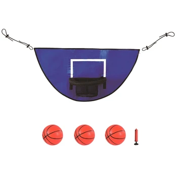 Баскетбольная стойка из ПВХ С мини-баскетболом Простота установки Баскетбольного кольца Батут для безопасного погружения с отрывом