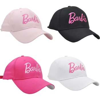 Бейсбольная кепка Barbie с жестким верхом, хлопковая кепка в стиле аниме Каваи, Шляпа Four Seasons в стиле хип-хоп, подарок для защиты от Солнца для девочек