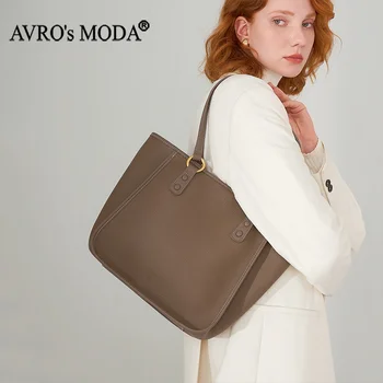 Бренд AVRO's MODA Сумки большой емкости Модные Роскошные Дизайнерские Женские сумки из натуральной кожи через плечо Женская винтажная сумка-тоут