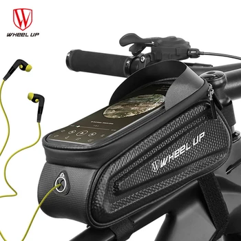 Велосипедная сумка на колесах, водонепроницаемая Передняя велосипедная сумка для велоспорта, 6,5-дюймовый мобильный телефон, велосипедная верхняя трубка, руль для горного велоспорта, Набор для горного велоспорта
