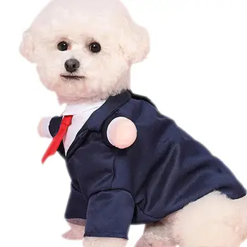 Вечерние костюмы для собак Стильный костюм с галстуком-бабочкой, костюмные платья для собак, свадебный наряд для собак, платье для собак, пудель