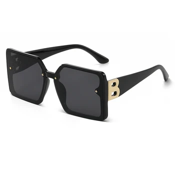 Винтажный Модный дизайн Квадратные Солнцезащитные очки Для мужчин И женщин, Трендовые Классические Солнцезащитные очки для вождения автомобиля, Черные Солнцезащитные очки для мужчин и женщин, оттенки очков