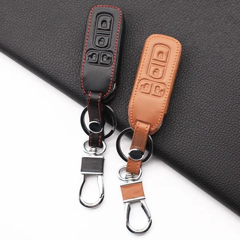 Высококачественный кожаный чехол для автомобильных ключей с 4 кнопками для Honda n-one N-BOX N Wagon Plus, аксессуары для автомобильных ключей, защищающий корпус