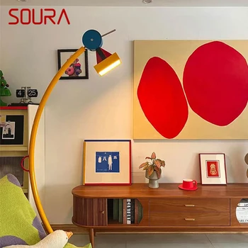 Детский торшер из мультфильма SOURA, Цветная Геометрия, Креативность в семейной спальне, Светодиодная Декоративная Атмосфера