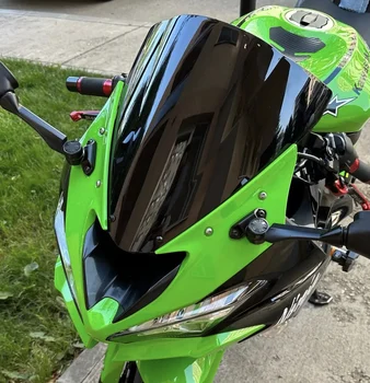Для Kawasaki ZX6R 2009-2023 Ветровое стекло мотоцикла Черный 2018 2019 2020 2021 2022 2023 ZX-6R