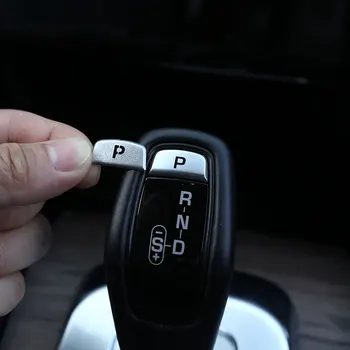 Для Land Rover Range Rover Evoque 2020-2023 Алюминиевая черная головка переключения передач автомобиля, кнопка P, накладка, наклейка, автомобильные аксессуары