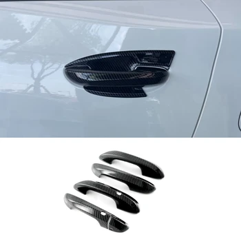 Для MG 4 MG4 EV Mulan 2023 Автомобильная наружная дверная ручка Отделка крышки Декоративные Детали Аксессуары ABS Углеродное волокно