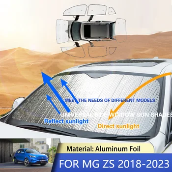 для MG ZS ZX EZS Plus Astor VS ZST ZS11 2018 ~ 2023 2022 Полное Покрытие Ветровых Стекол Солнцезащитные Козырьки Солнцезащитные Козырьки Автомобильные Аксессуары