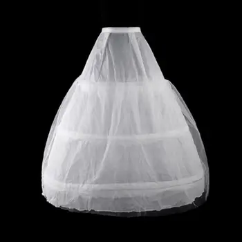 Женская 2-слойная сетка, 3 обруча, Белое свадебное платье в сетку, нижняя юбка с эластичным поясом и завязками, Нижняя юбка трапециевидной формы на шнурке