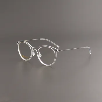 Индивидуальность Круглая оправа для очков из сплава Мужчины Женщины Высококачественная Оправа для оптических очков при близорукости По рецепту Новые Дизайнерские очки