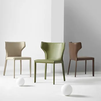 Итальянское минималистичное седло, Дизайнерское Высокое кожаное кресло, простые переговоры в отеле, Продвинутый шезлонг, домашняя мебель WXHYH