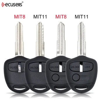 Кнопки Ecusells 2/3 Для Mitsubishi Lancer EX Remote Car Key Case Shell С Левым/Правым Лезвием MIT8 MIT11