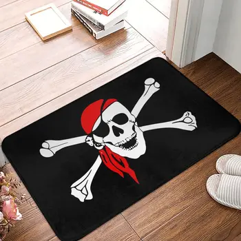 Коврик для ванной с пиратским флагом, домашний коврик для гостиной, украшение ковра для гостиной