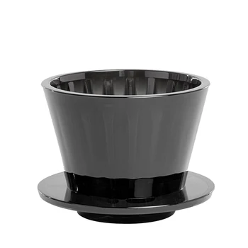 Кофейная Капельница B75 Wave Crystal Eye Налейте Поверх Кофейного Фильтра PCTG Кофеварку на 1-2 Чашки, Увеличивающую Однородность Черного Цвета