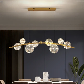 Люстра в столовой, полная звездных ламп, Освещает Роскошную столовую лампу Nordic Simple Dining Room Lamp R021