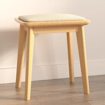 Мебель для гостиной Кухонный стул из скандинавского дерева, Мягкая сумка-подушка, стул для комода, Многофункциональный Обеденный стул, Устойчивый и практичный