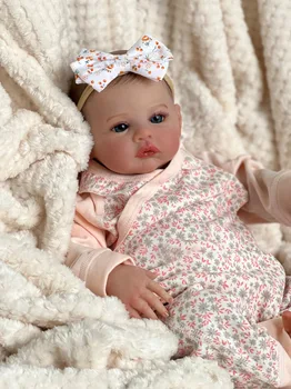 Миниатюрная мягкая Силиконовая кукла-Реборн, Ручная роспись волос, ткань Bebe, тело, Реалистичная принцесса, Подарок для новорожденной девочки