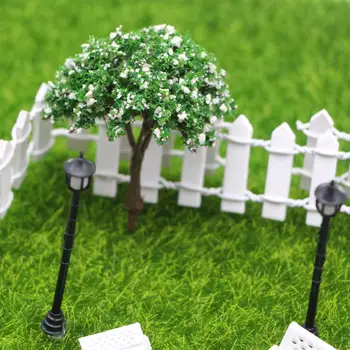 Модель кукольного домика для сада, Кукольное садовое дерево, Очаровательная миниатюрная садовая мебель, Травяной фонарь, набор для кукольного домика на открытом воздухе