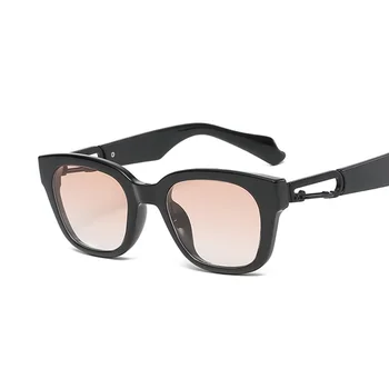 Модные квадратные солнцезащитные очки, Женские градиентные очки, Уникальное металлическое украшение, очки для очков, женские оттенки, защита от UV400, Lentes De Sol
