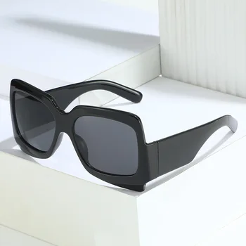 Модные осенние солнцезащитные очки в большой оправе 2023, персонализированные трендовые пляжные очки