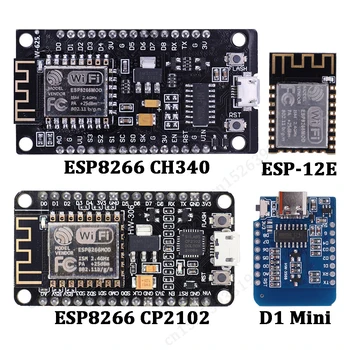Модуль Wi-Fi CH340 CP2102 NodeMCU V3 V2 Lua WIFI Плата разработки Интернета вещей на базе ESP8266 ESP-12E Wemos D1 Mini Module