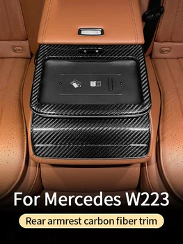 Накладка для Mercedes w223 S series class из углеродного волокна центр управления чехлами 2021 2022 S400 S450 S550 S480 maybach amg аксессуары