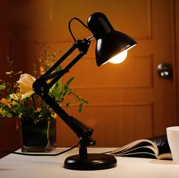 Настольная лампа для студии со светодиодной подсветкой, винтажные портативные лампы с зажимом для чтения книг, складной письменный рабочий светильник для маникюрного стола для ногтей