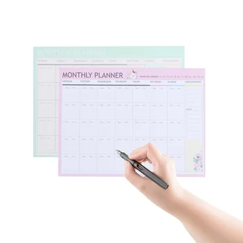 Настольный блокнот на 20 листов, Календарь, органайзер для расписания, повестка дня, органайзер для расписания, блокнот (розово-зеленый смешанный)