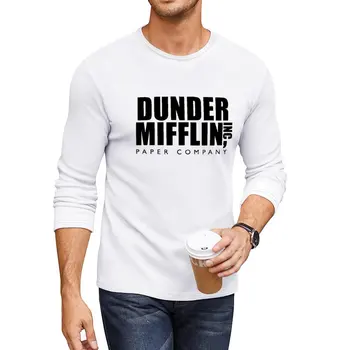 Новая длинная футболка Dunder mifflin, великолепная футболка, футболки для мальчиков, мужская одежда, облегающие футболки для мужчин