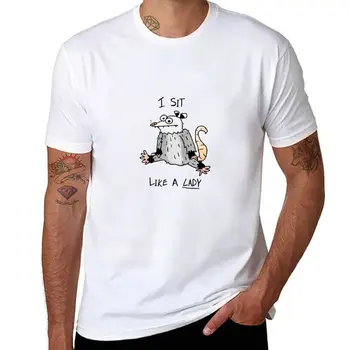 Новая футболка Possum Sit Like a Lady, аниме-футболка, спортивные рубашки, футболки, короткие мужские футболки с графическим рисунком в стиле хип-хоп