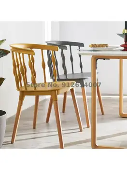 Обеденный стул Nordic Net Red Ins из массива дерева, пластиковый Виндзорский стул, туалетный кабинет, Домашний письменный стол, кресло со спинкой