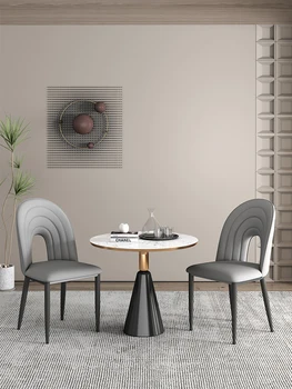 Обеденный стул легкий роскошный домашний ресторан общественного питания высокого класса, коммерческий гостиничный стул, современный минималистичный повседневный стул для переговоров