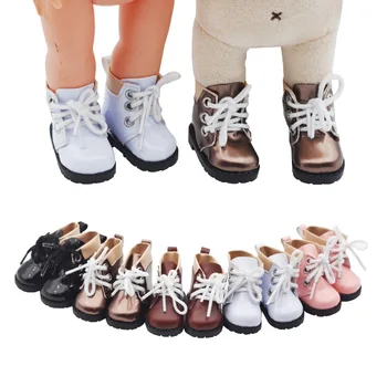 Обувь из искусственной кожи с высоким берцем для 14,5-дюймовой американской куклы Паола Рейна, обувь для куклы 5 см, кожаные сапоги для куклы 1/6 BJD, сапоги для куклы, аксессуары для кукол